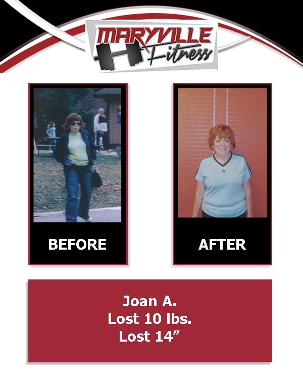 Maryville Fitness Joan A happy client personal training