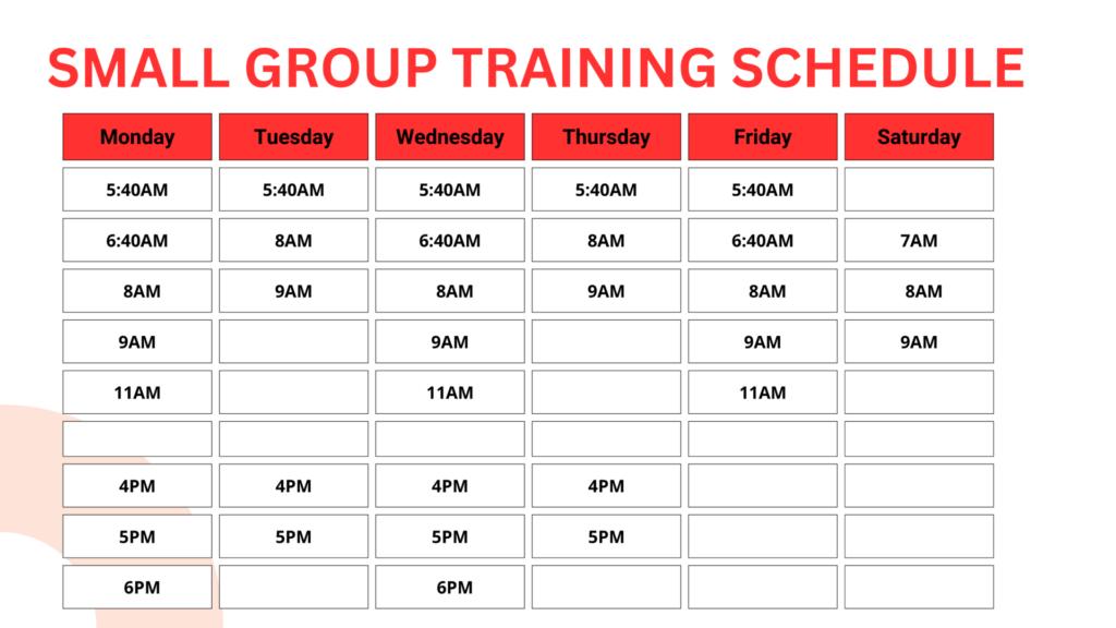 maryville fitness small group training schedule personal training